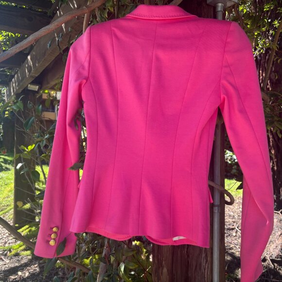 AMAZING! H&M Hot Pink Double Breasted Barbiecore Blazer 4 - Picture 5 of 11